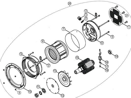 Generator (S/N 902149 AND ABOVE) Assembly Parts For LT12 Series Light Tower Assembly Parts 