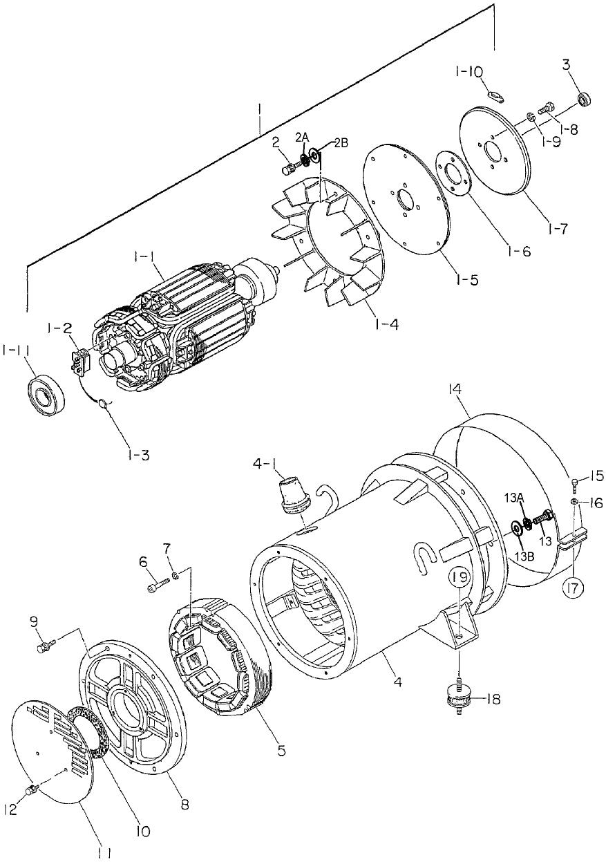 DCA20SPXU2 Generator Assembly Parts for ML20 Light Towers by Multiquip