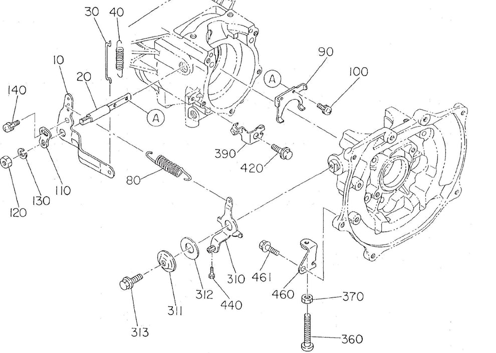 MT85HS Robin EC12HS Engine Governor Assembly Parts
