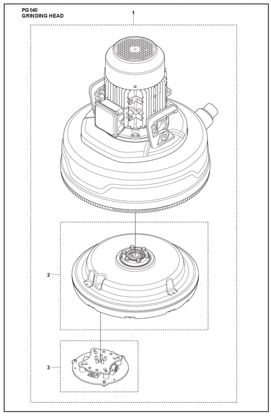 Grinding Head Parts For PG 540 2.2 kW By Husqvarna