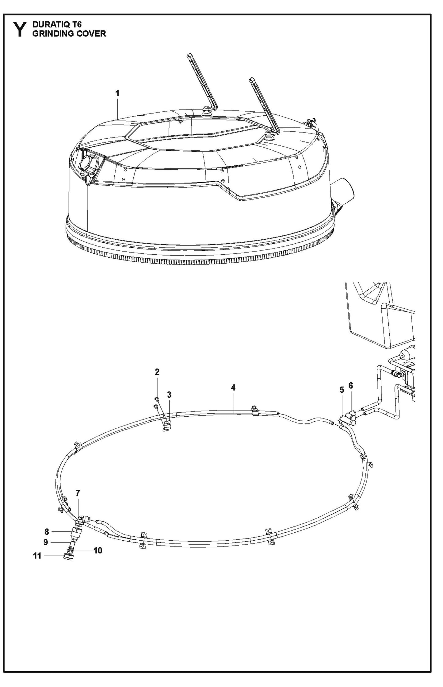 Grinding Cover Parts For HTC T6 By Husqvarna