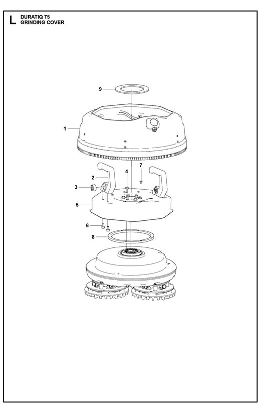 Grinding Cover Parts For HTC T5 (4 KW) By Husqvarna