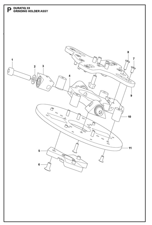 Grinding Holder Assembly Parts For HTC X8 By Husqvarna