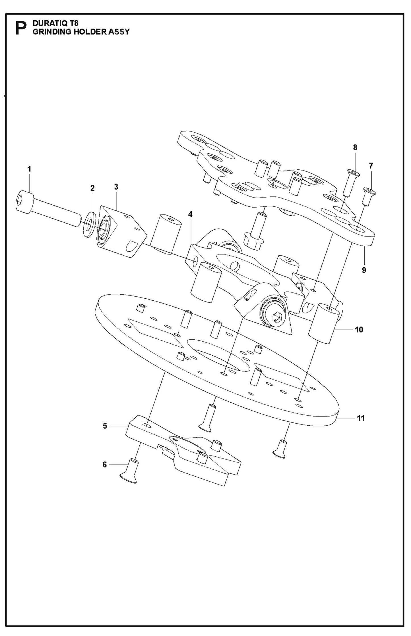 Grinding Holder Assembly Parts For HTC T8 By Husqvarna