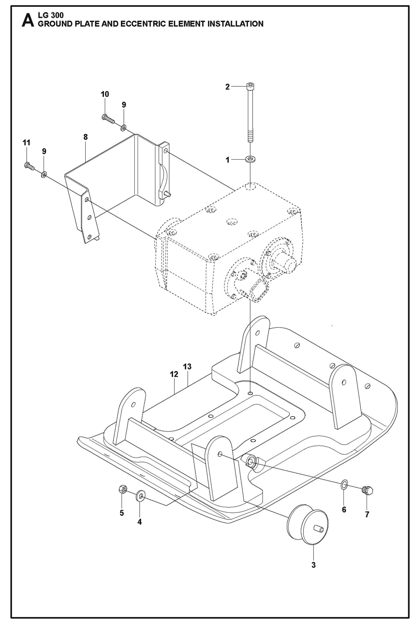 Ground Plate And Eccentric Element Installation Parts For LG 300 Petrol By Husqvarna