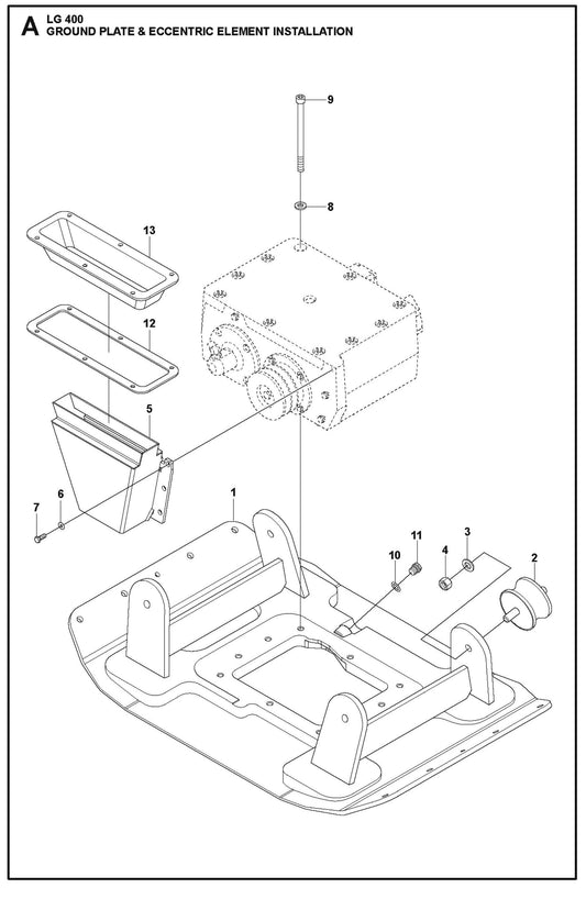 Ground Plate And Eccentric Element Installation Parts For LG 400 Petrol By Husqvarna