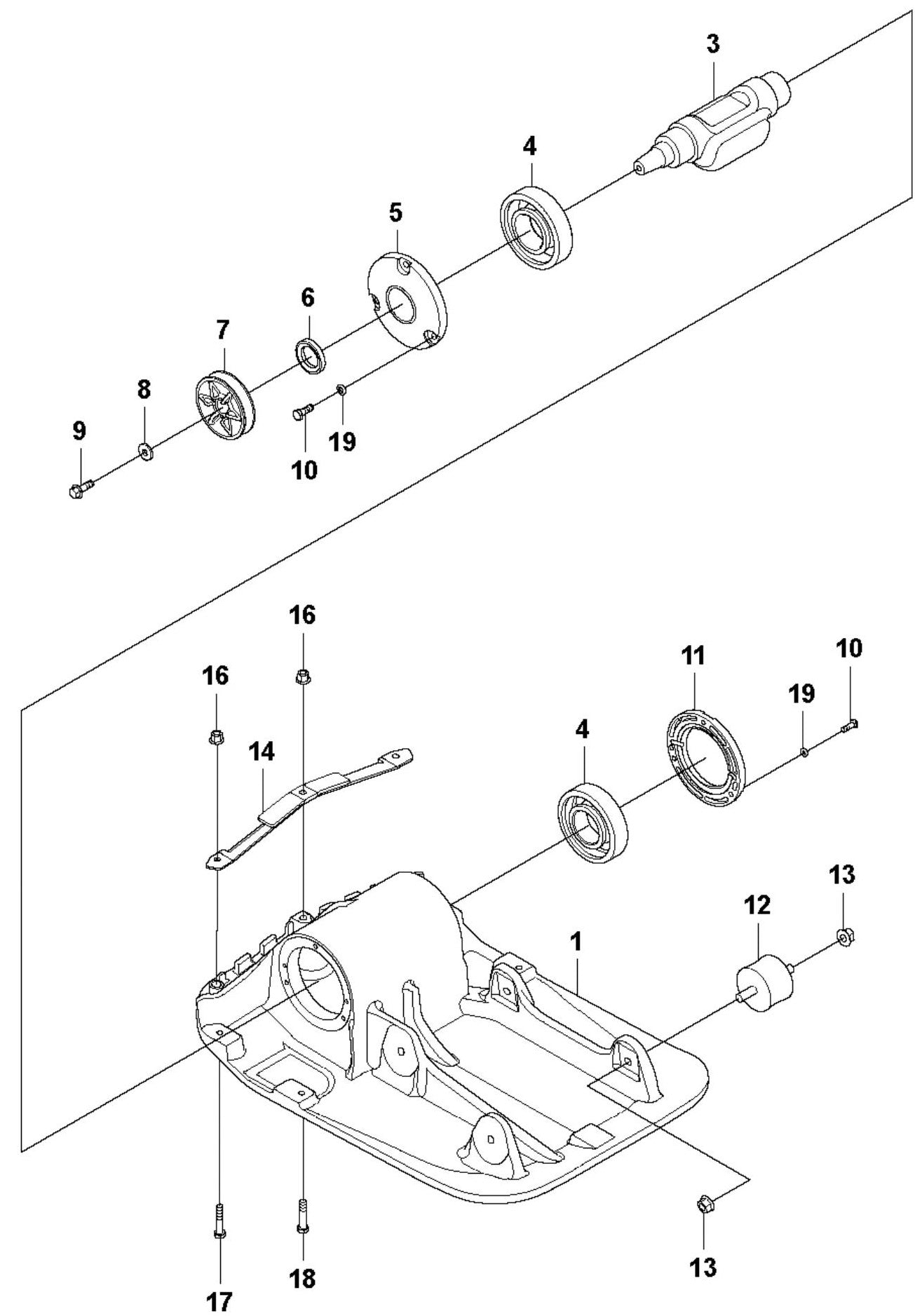 Ground Plate Installation Assembly Parts For LF80 LAT By Husqverna