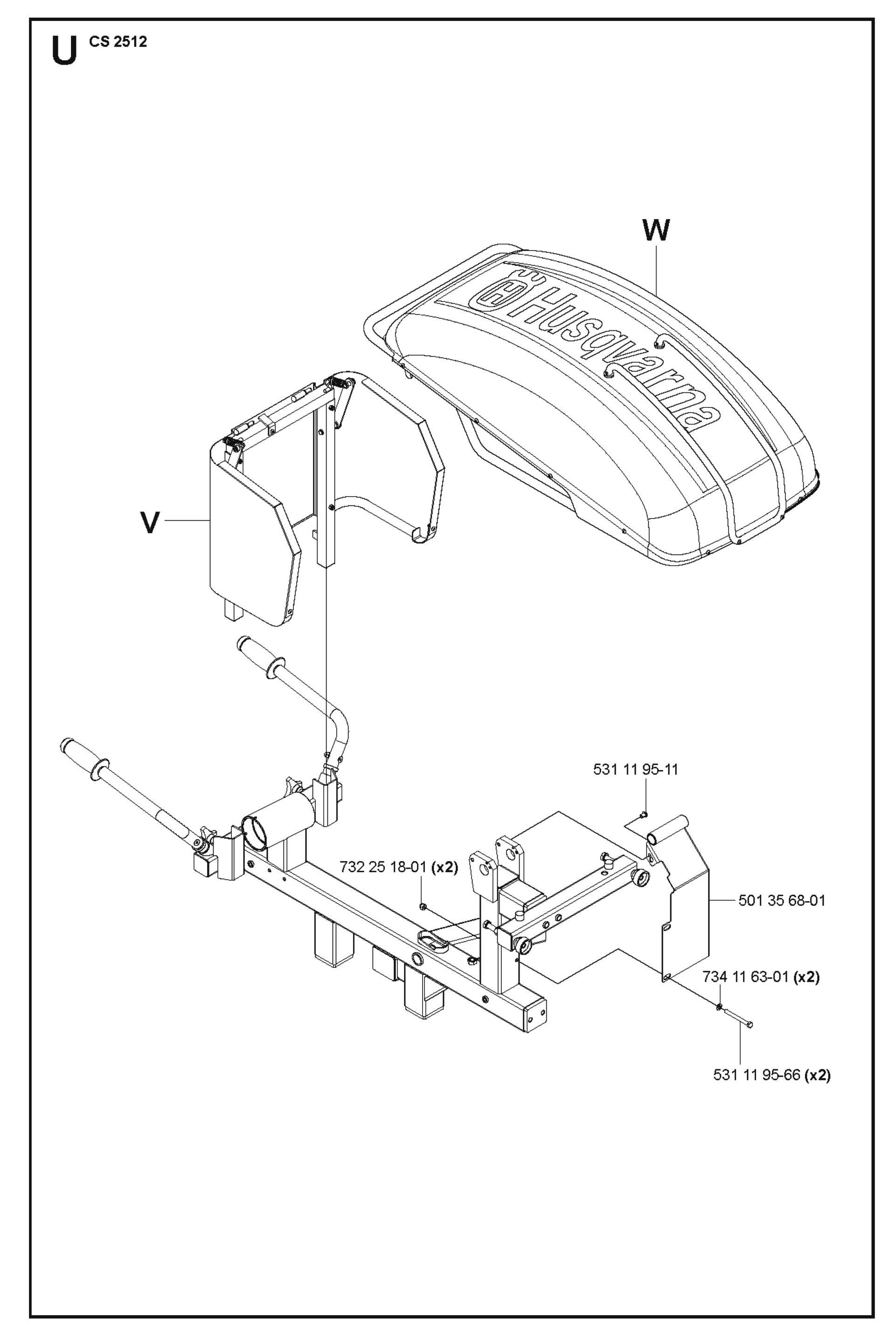 Guards Fig.1 Parts For Wire Saw CS 2512 By Husqvarna