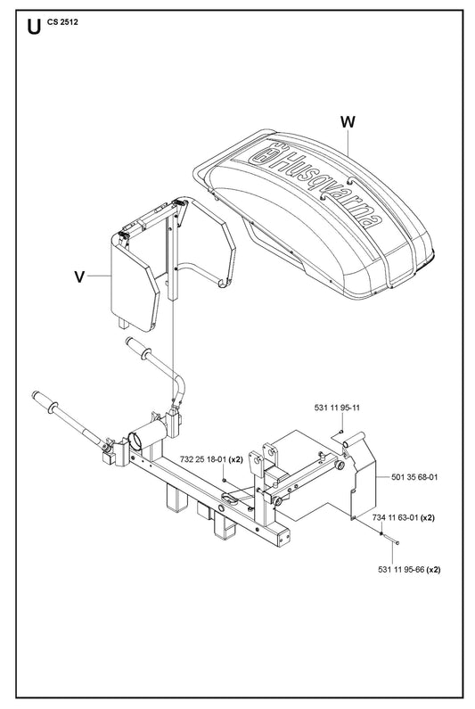 Guards Fig.1 Parts For Wire Saw CS 2512 By Husqvarna