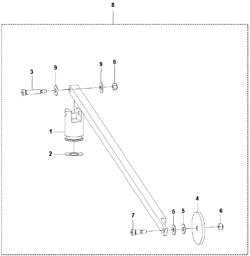 Guide Arm Assembly Parts for Soff Cut 150 Saw by Husqvarna