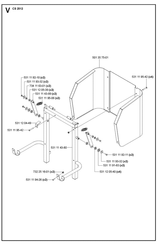 Guards Fig.2 Parts For Wire Saw CS 2512 By Husqvarna