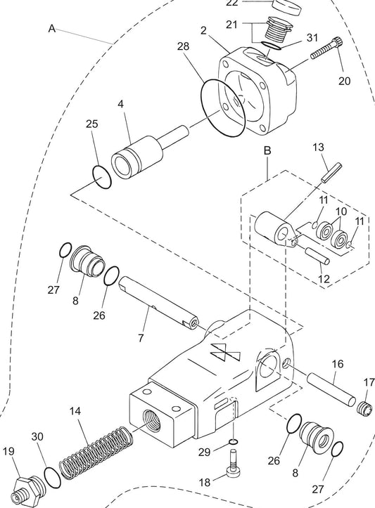 MVH120VGH Hand Pump Assembly Parts
