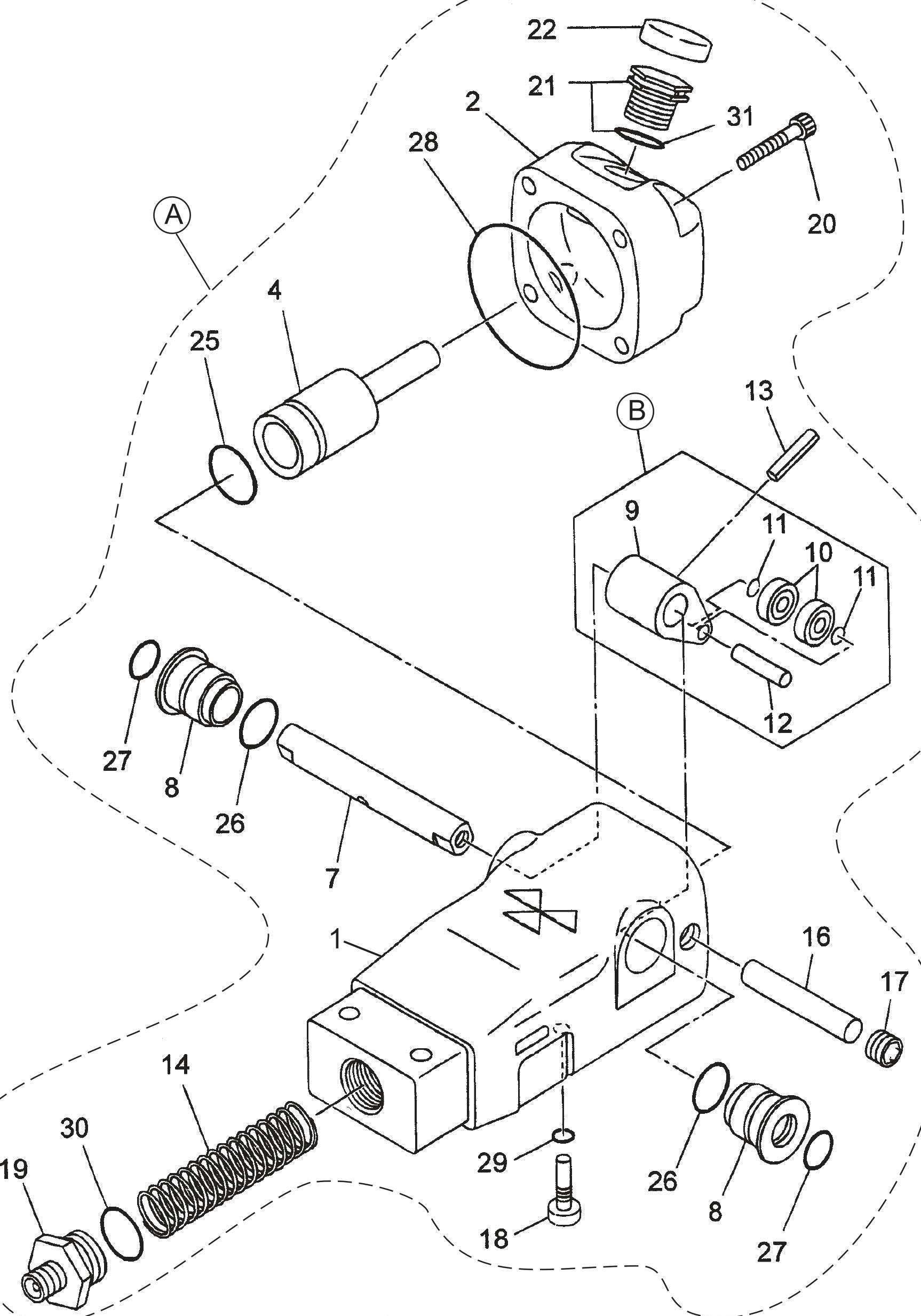 MVH150D2 Handle Pump  Assembly Parts