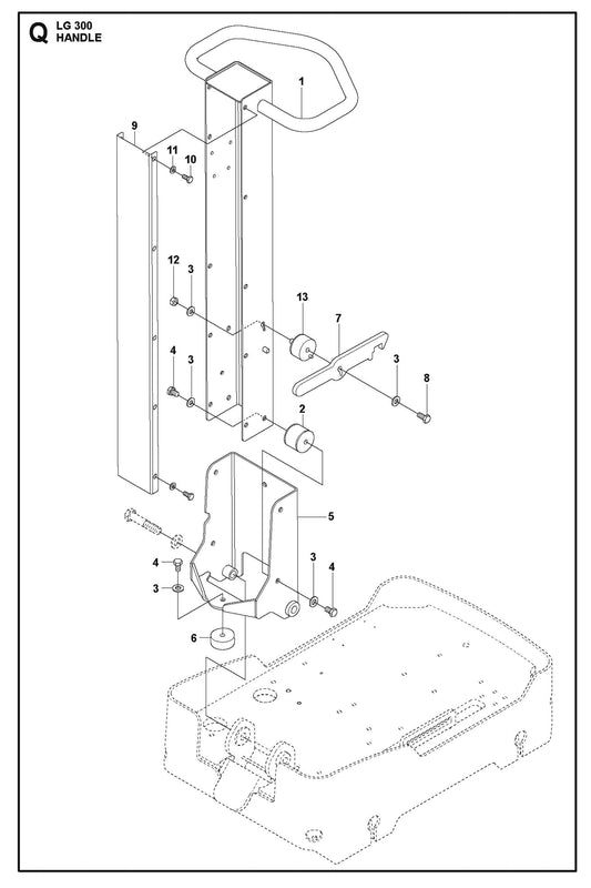 Handle Parts For LG 300 Diesel By Husqvarna