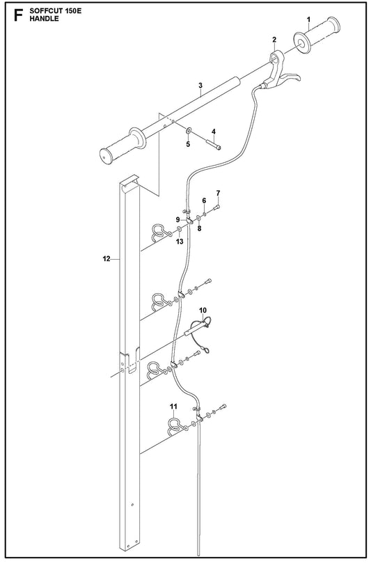Handle Parts For Soff Cut 150 E by Husqvarna