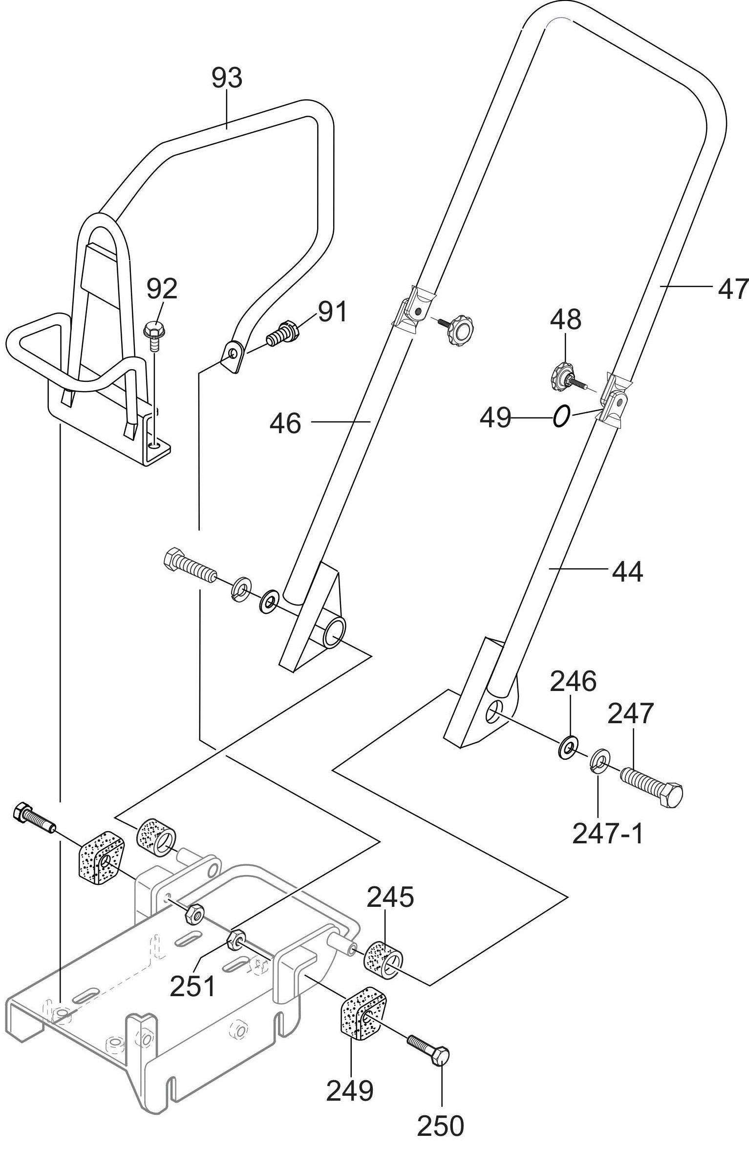 MVB85H Handle Assembly Parts