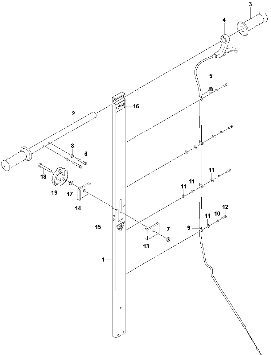 Handle Assembly Parts for Soff Cut 150 Saw by Husqvarna