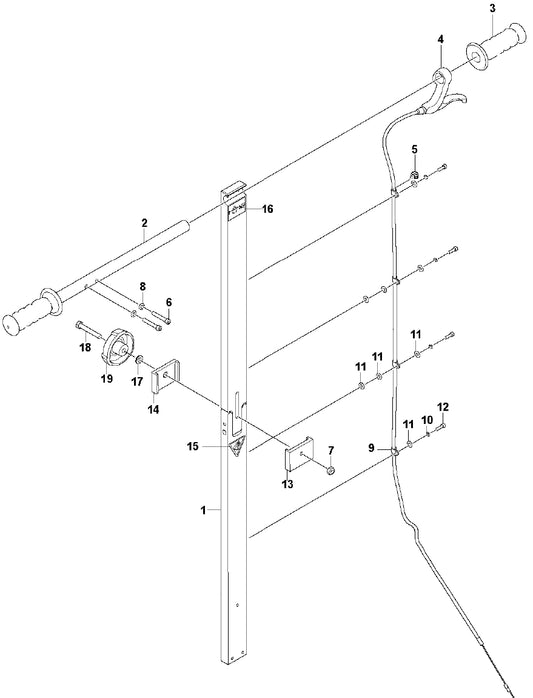 Handle Assembly Parts for Soff Cut 150 Saw by Husqvarna