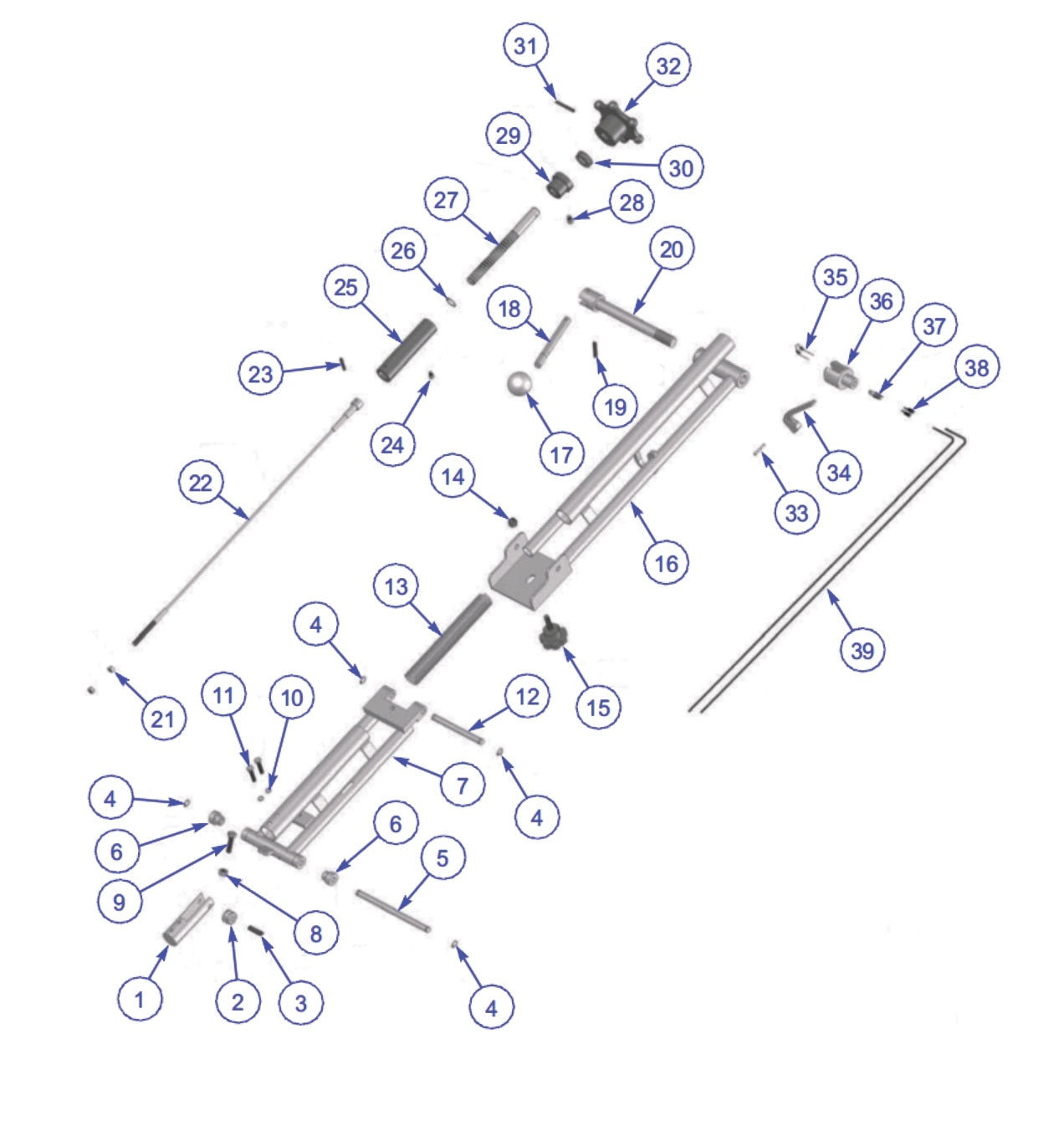 PRO424E Handle Assembly Parts-1 By Allen Engineering