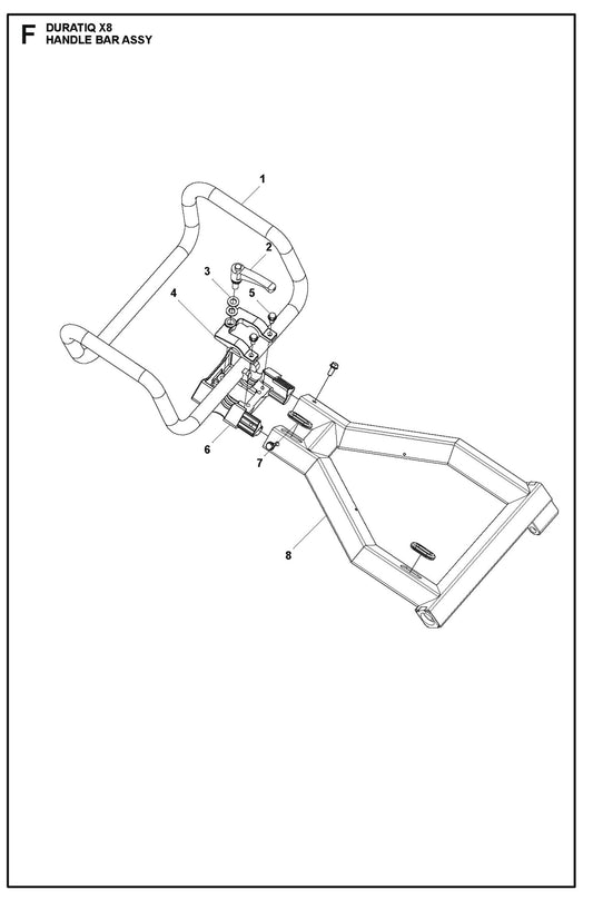 Handle Bar Assembly Parts For HTC X8 By Husqvarna