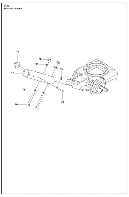 Handle, Lower Parts For CT 36 By Husqvarna