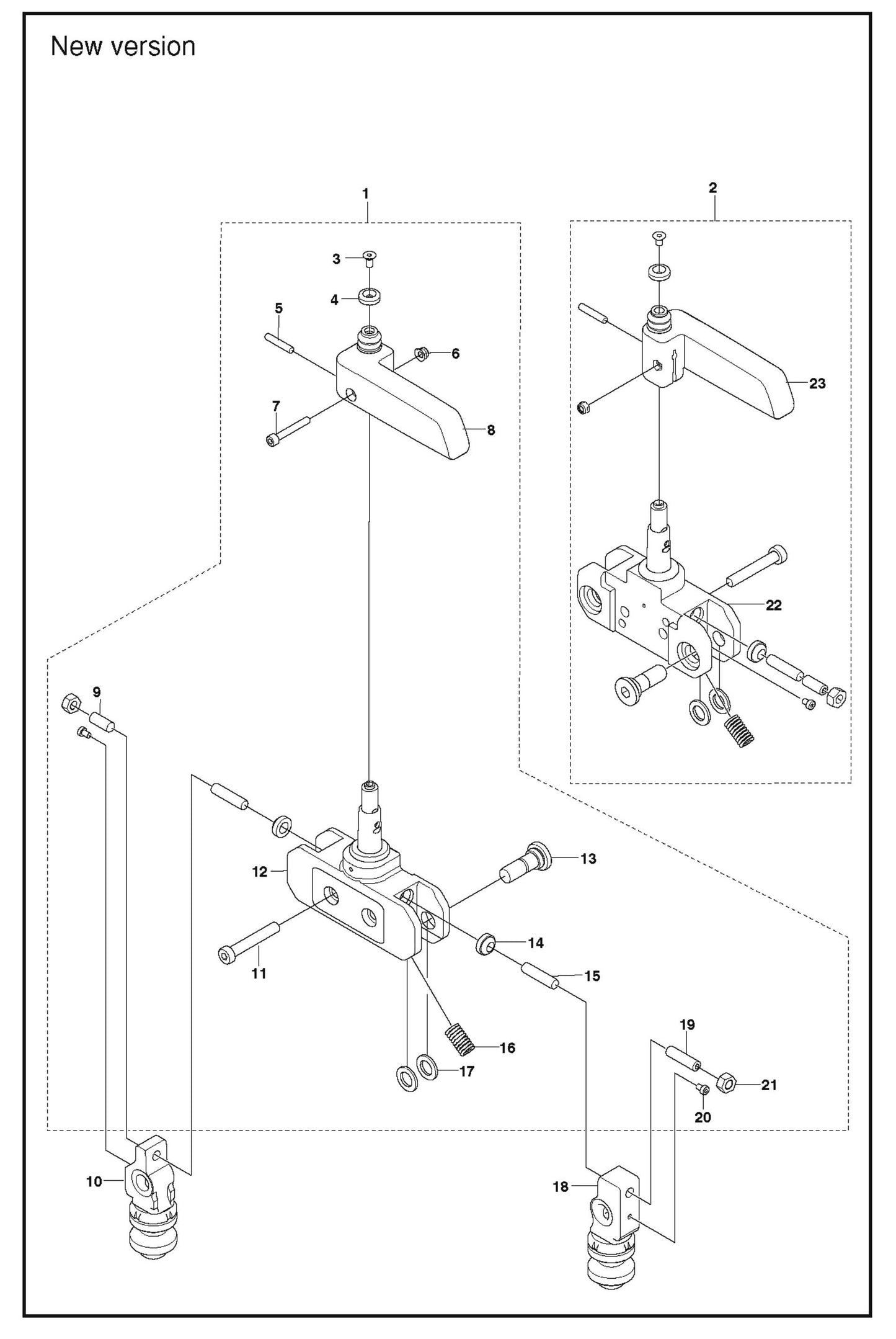 Handle (New Version) Parts For WS 220 By Husqvarna