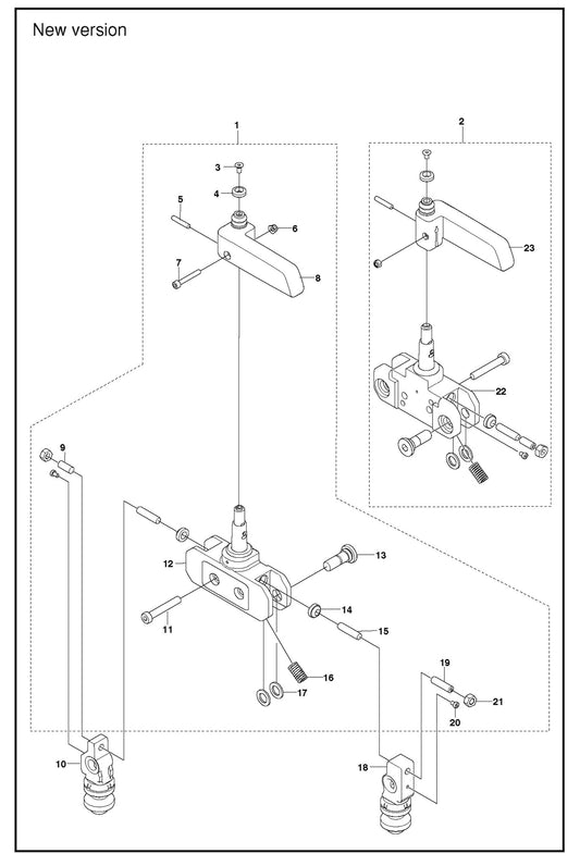 Handle (New Version) Parts For WS 220 By Husqvarna