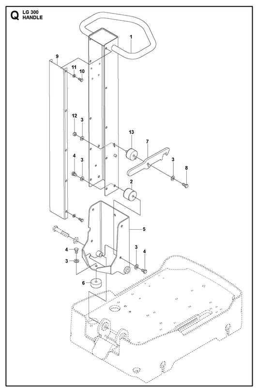 Handle Parts For LG 300 Petrol By Husqvarna