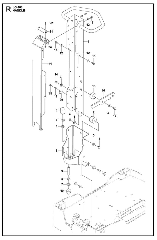 Handle Parts For LG 400 Petrol By Husqvarna