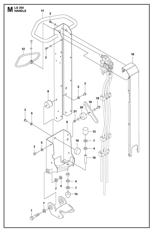 Handle Parts For LG 204 Petrol By Husqvarna
