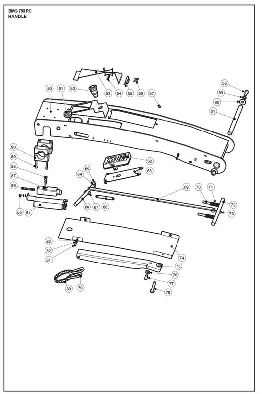 Handle Parts For BMG 780 RC By Husqvarna