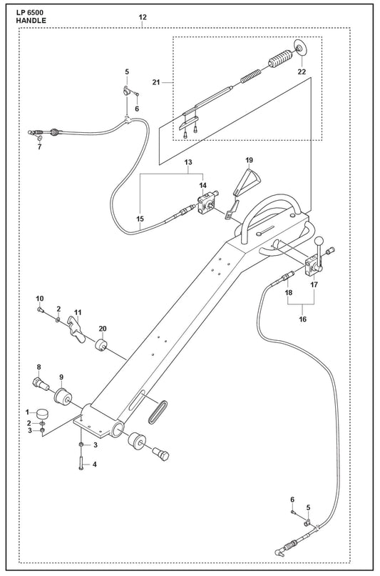 Handle Parts For LP 6500 Diesel  By Husqvarna