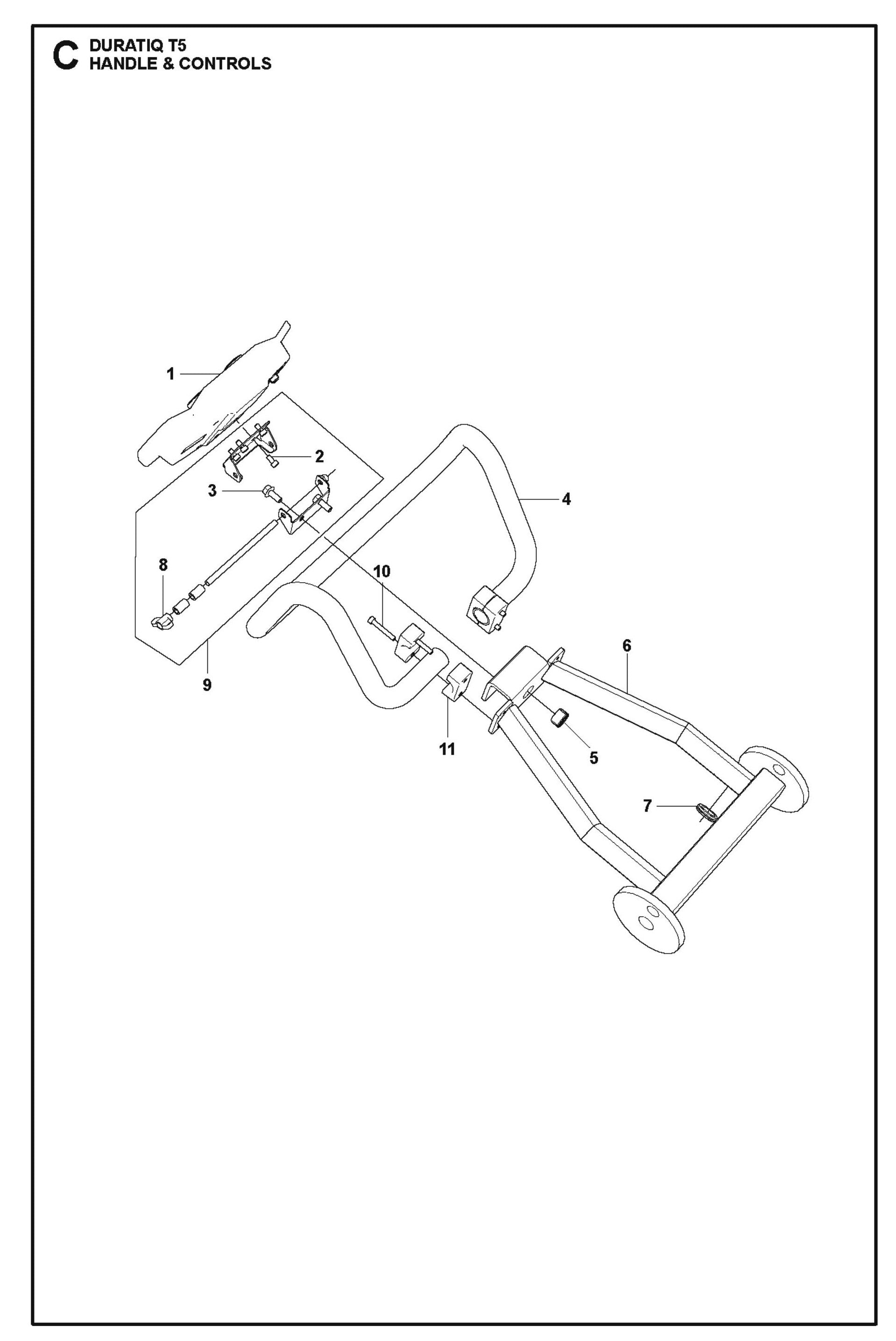Handles And Controls Parts For HTC T5 (4 kW) By Husqvarna