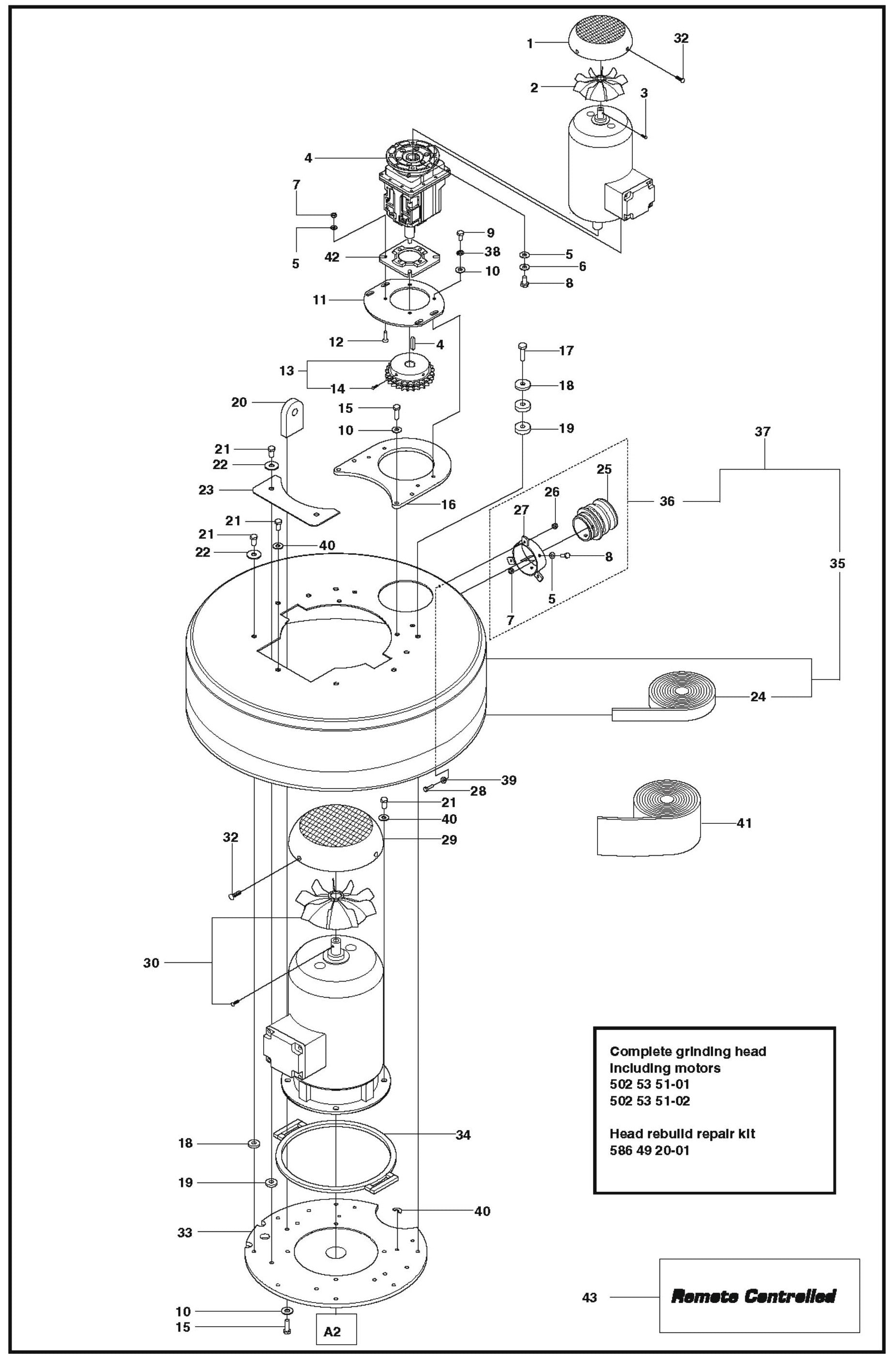 Head Rebuilt Repair Kit Parts For PG 820 RC By Husqvarna
