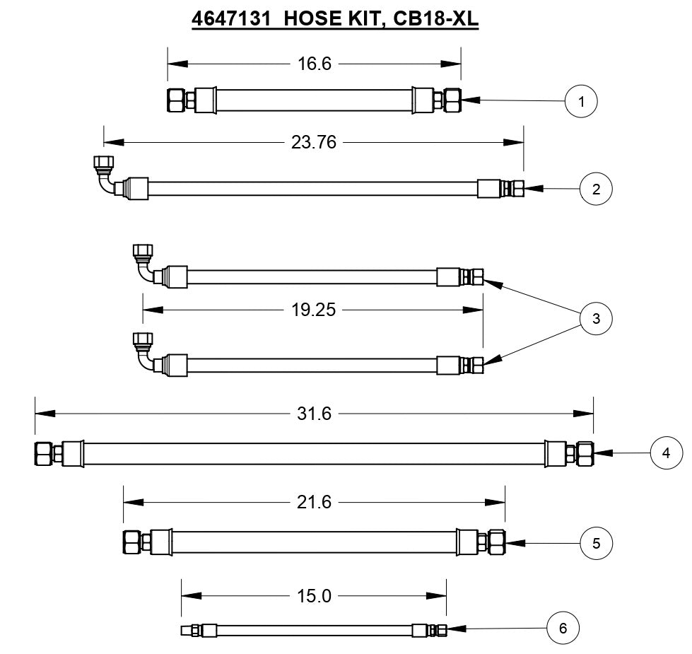 CB18 XL Hose Kit