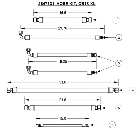 CB18 XL Hose Kit