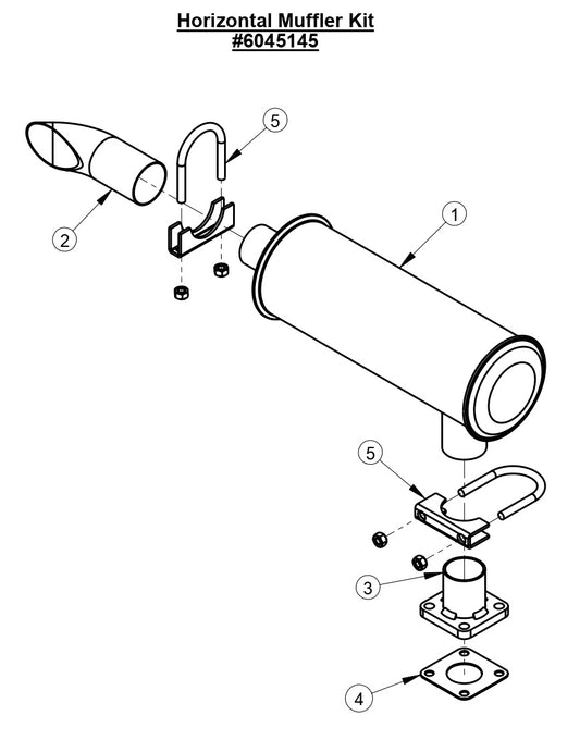 CC4144D Horizontal Muffler Kit