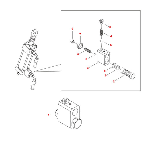Hydrostress SB Holding valve BY/BC/SB Assembly Parts