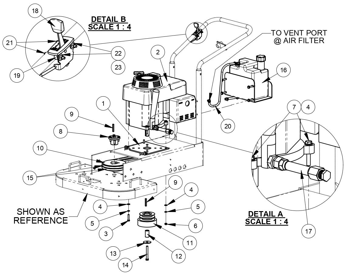 Engine Group Assembly Parts For CC200 Dual Head Floor Grinder By Diamond Products