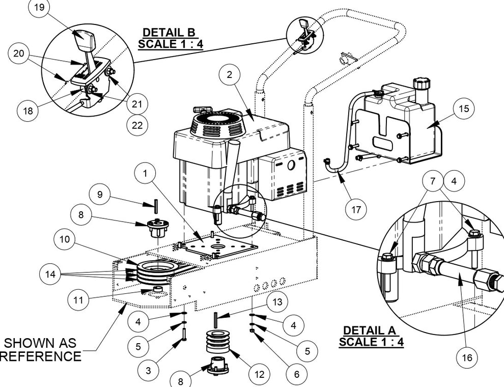 Engine Group Assembly Parts For CC100 Single Headed Floor Grinder By Diamond Products