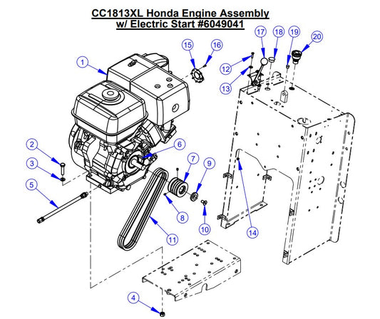 CC1813XL Honda Engine Assembly With Electric Start