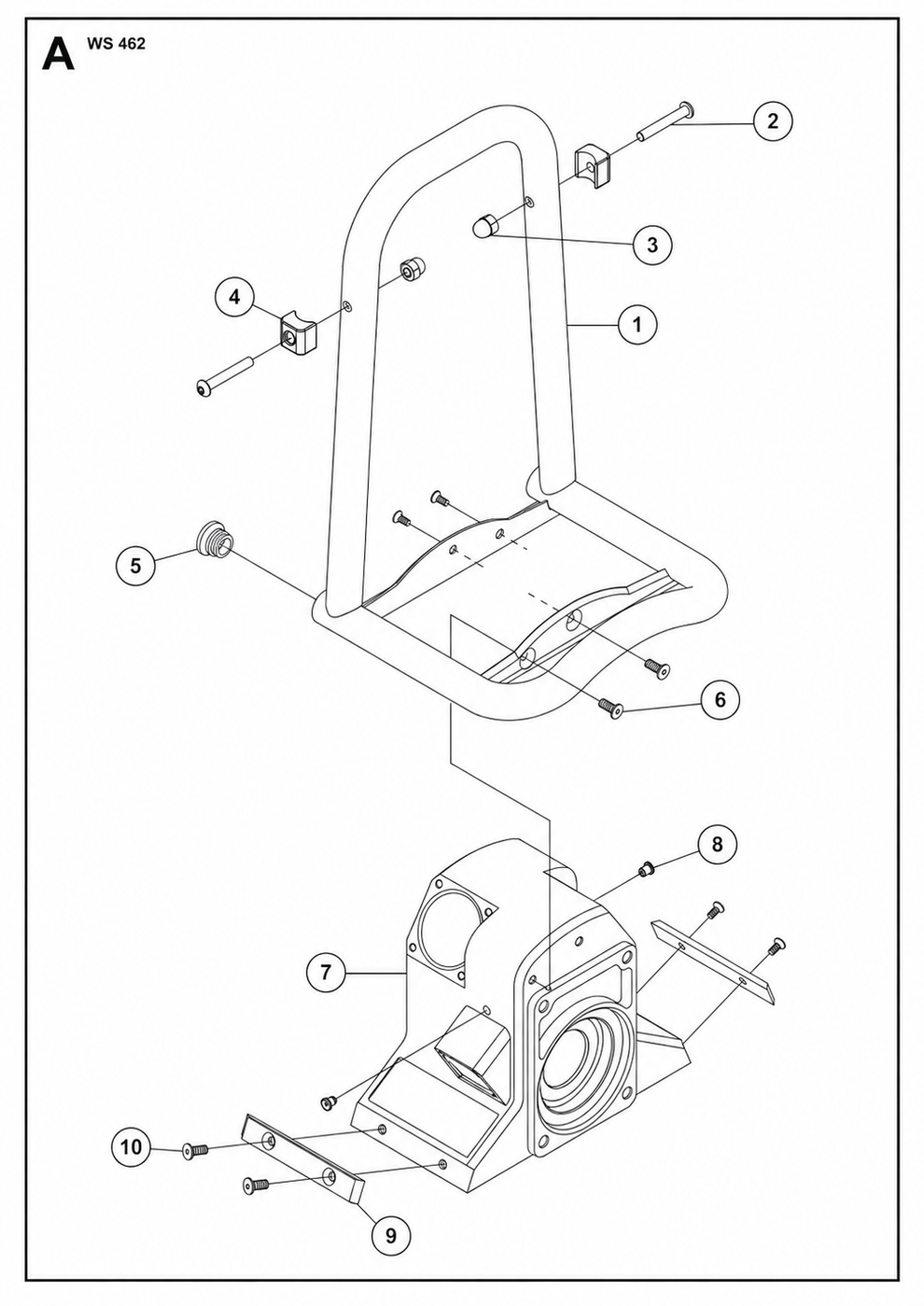 Housing assembly Parts For WS 462 By Husqvarna