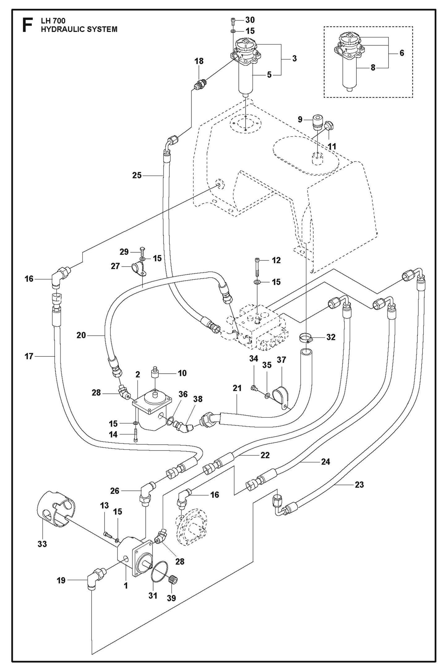Hydraulic System Parts For LH 700 By Husqvarna
