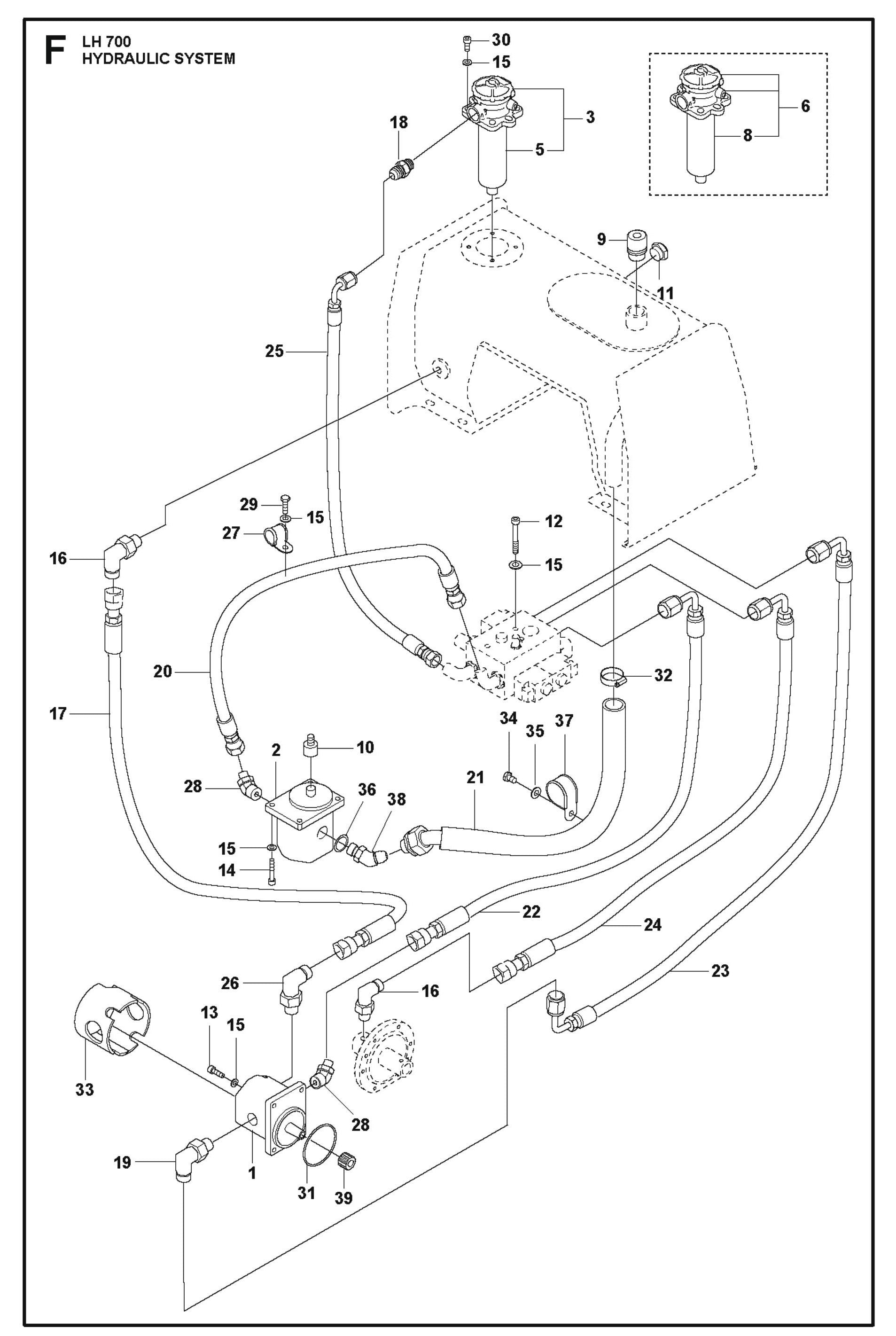 Hydraulic System Parts For LH 700 By Husqvarna