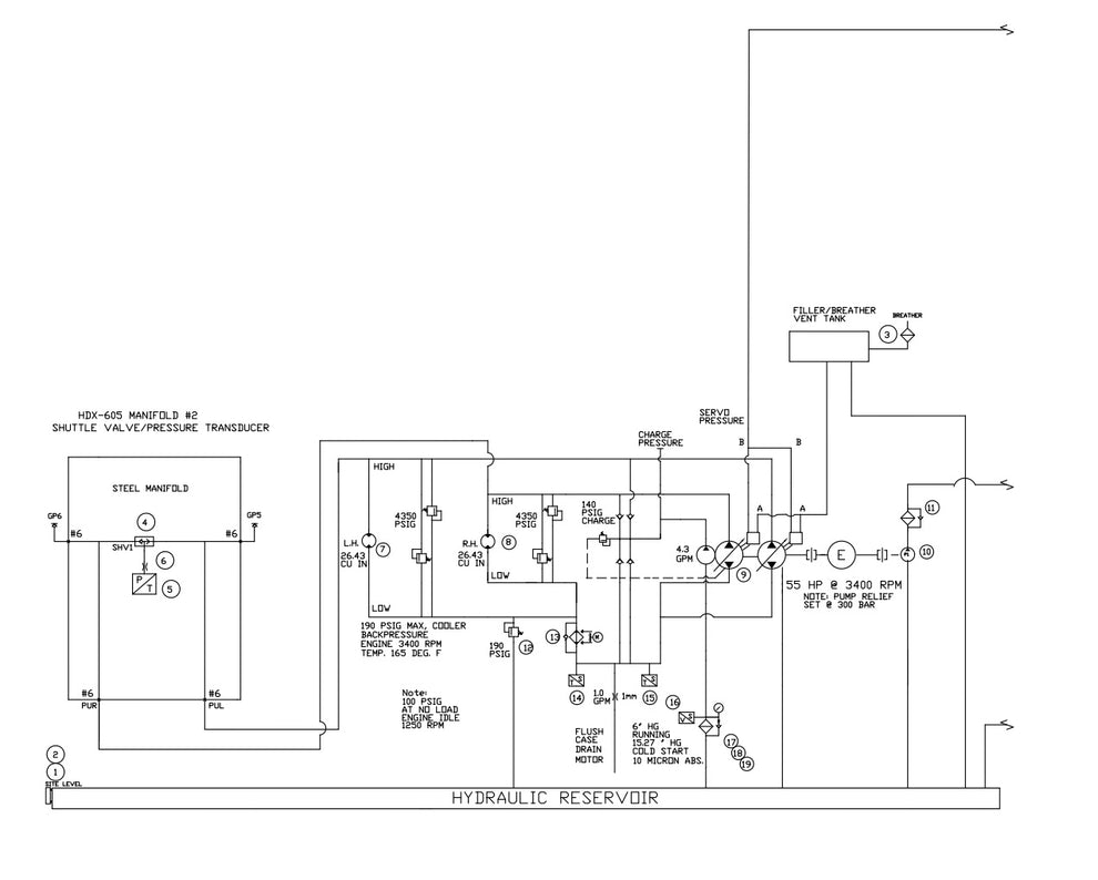 HDX605 Hydra Drive Extreme Riders Hydraulic System Assembly Parts By Allen Engineering