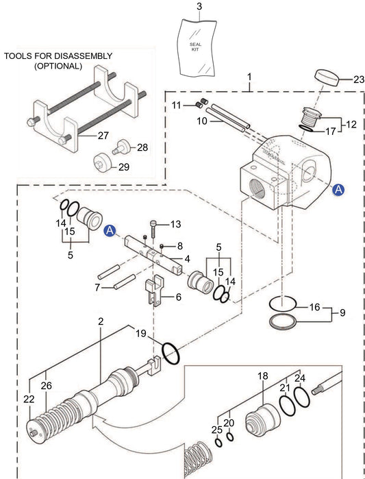 MVH308DZ Hydraulic Hand Pump Assembly Parts