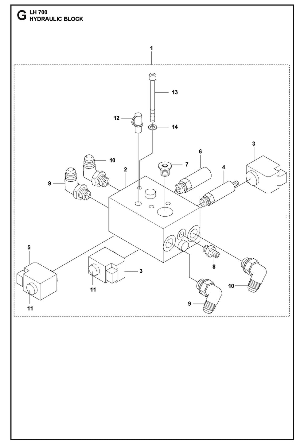 Hydraulic Block Parts For LH 700 By Husqvarna