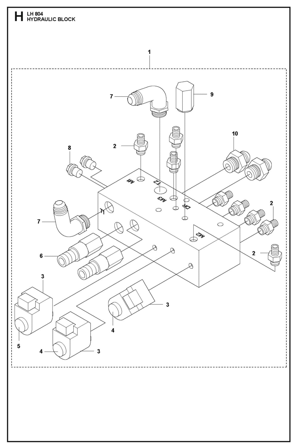 Hydraulic Block Parts For LH 804 By Husqvarna
