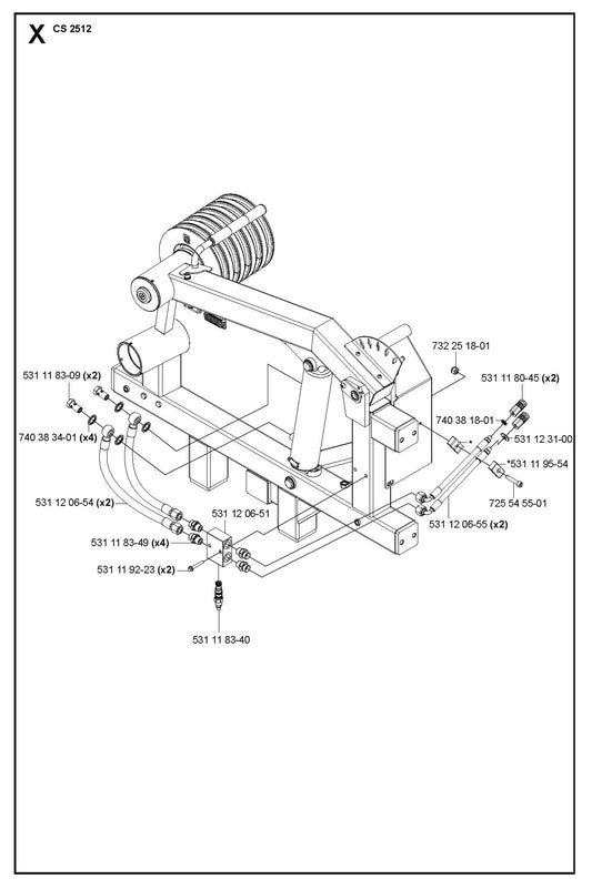Hydraulic Block Parts For Wire Saw CS 2512 By Husqvarna