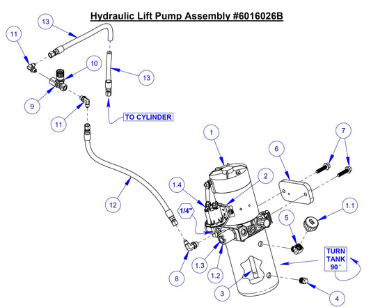 CC9074DK Hydraulic Lift Pump Assembly